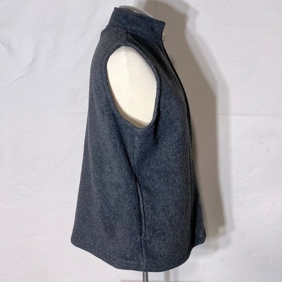 5/&25 Vintage Northern Reflections grey fleece zip vest with snowman M - Picture 5 of 13